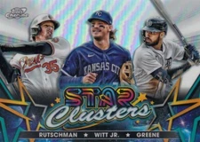 ADLEY RUTSCHMAN BOBBY WITT JR RILEY GREENE TOPPS CHROME COSMIC STAR CLUSTERS RC