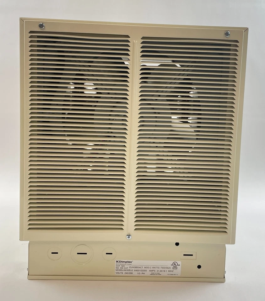 Unidad Dimplex Calentador Termostato EUH08B34CT 240/208V Foto 2 de 4