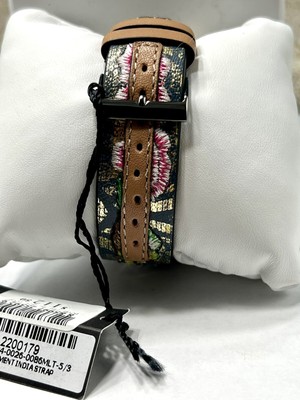 Rebecca Minkoff Grey Ion Plated Tone Floral Strap 40MM Watch 