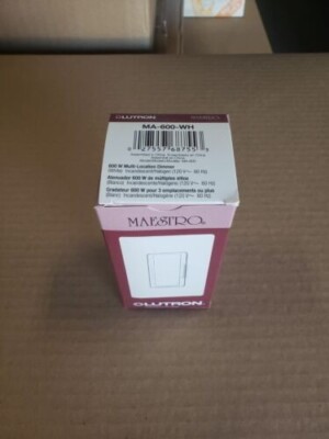 Lutron MA-600-WH Maestro 600 watt Multi-Location Digital Fade Dimmer