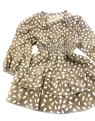 brown 2t dress Toddler Top Shirt Size Girls Children Kids Ruffles Dotted Toddler elegant gold buttons at MerchCategory5:BRIDAL blue long sleeve bridesmaid Color:SlateBlue