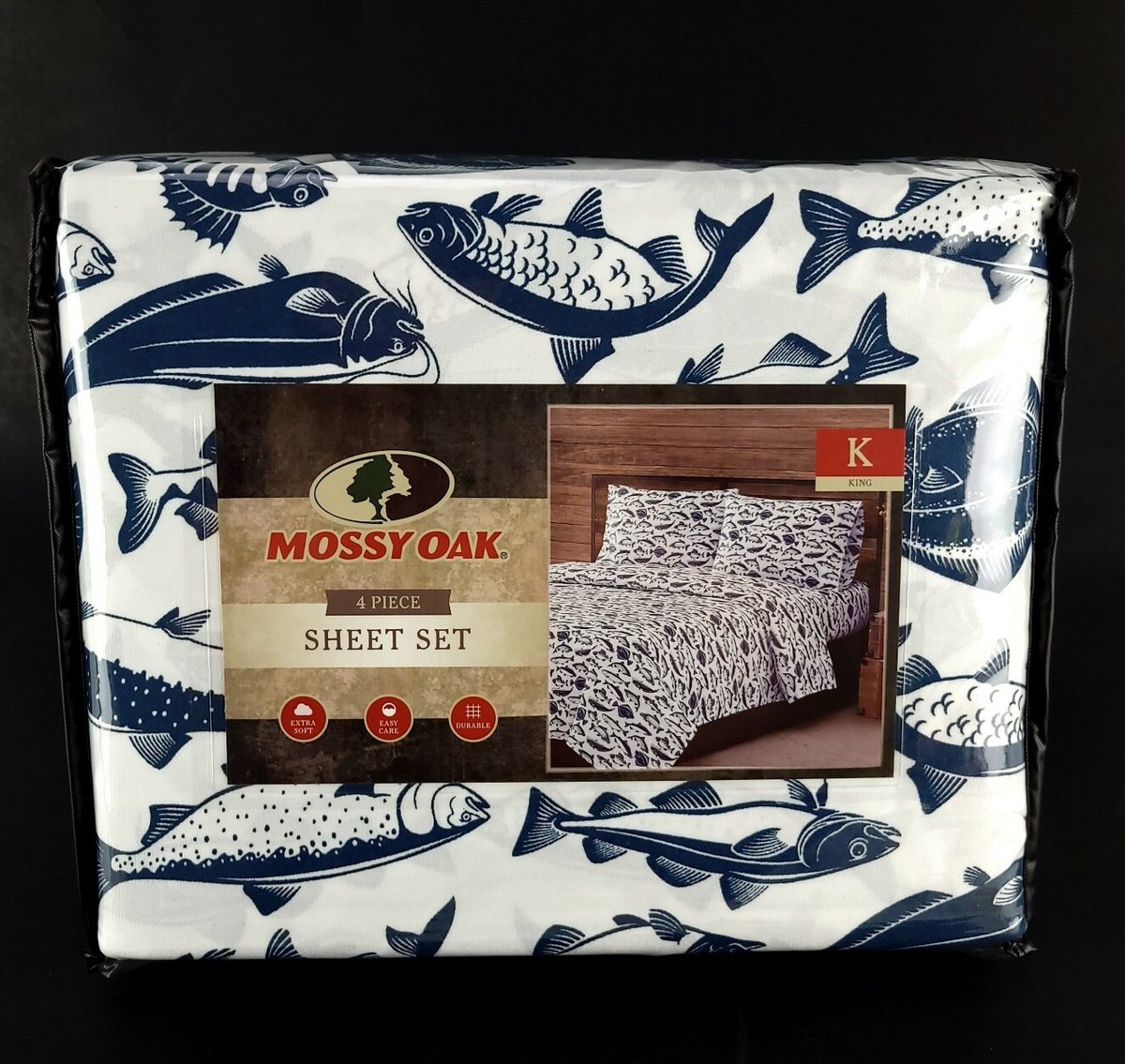 YST Big Bass Fish Bed Sheets Set Sea Ocean Animal Twin Sheet Set, Pike Fish Print Sheets Hunting And Fishing Bed Set, Rustic Lake River House Farmhouse Flat Sheet Lightweight - Walmart
