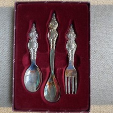 Vintage Sheridan Taunton Silversmiths Silver Plate Child's Feeding 3 Piece Set