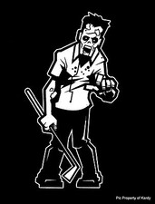 Zombie Dad Golfer Man Male Father Family Car Decal Sticker The Walking Dead