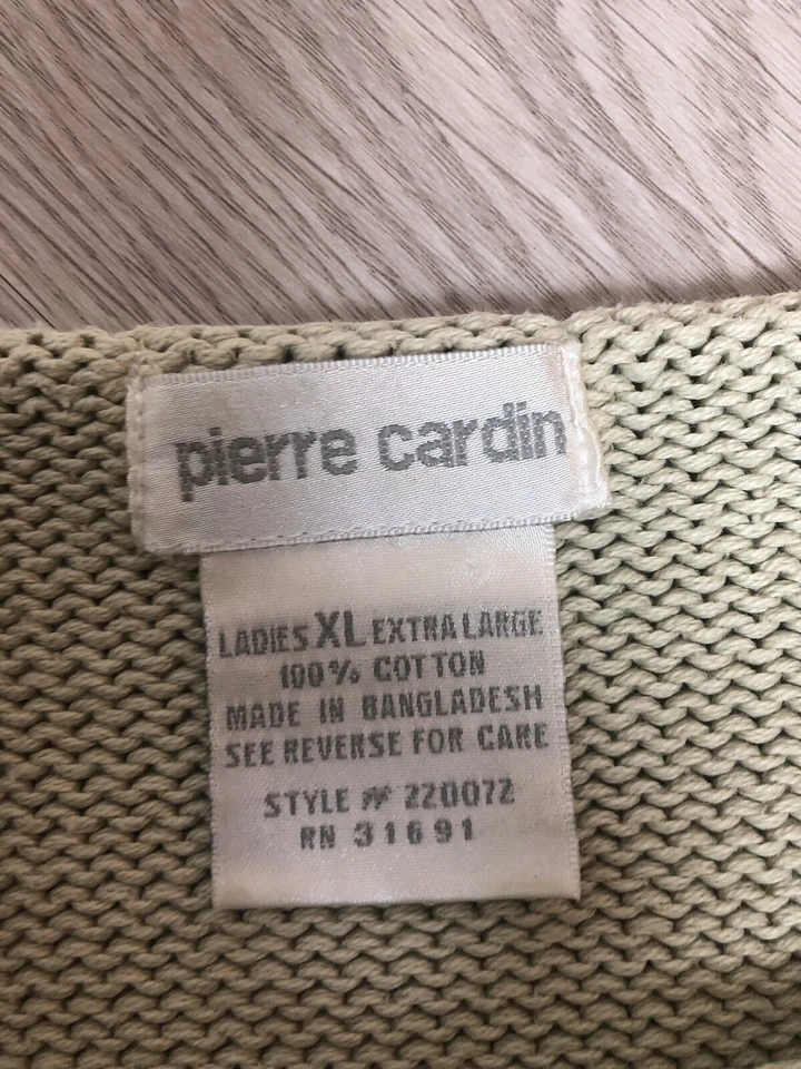 Women’s Pierre Cardin Sage Green Classis Retro 90s Short Sleeve Sweater Size XL - Image 3 of 4