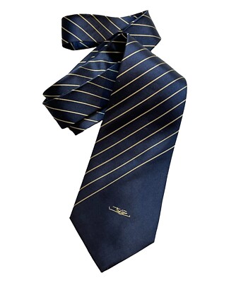 Pilot Necktie - Learjet Raytheon Airplane Airline Necktie - Navy Blue - NEW Tie
