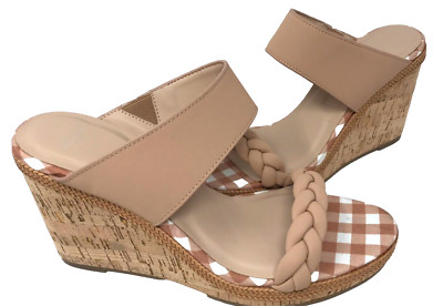 Draper James Rsvp Women's Charlotte Wedge Slip On Dress Heels Tan Size:9 112U