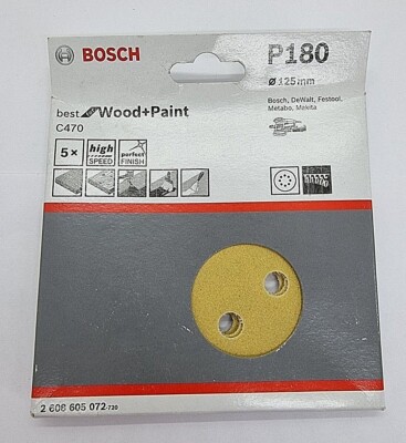 Bosch Schleiffblatt C470 10St Wood+Paint Ø 125mm K180 2608605072
