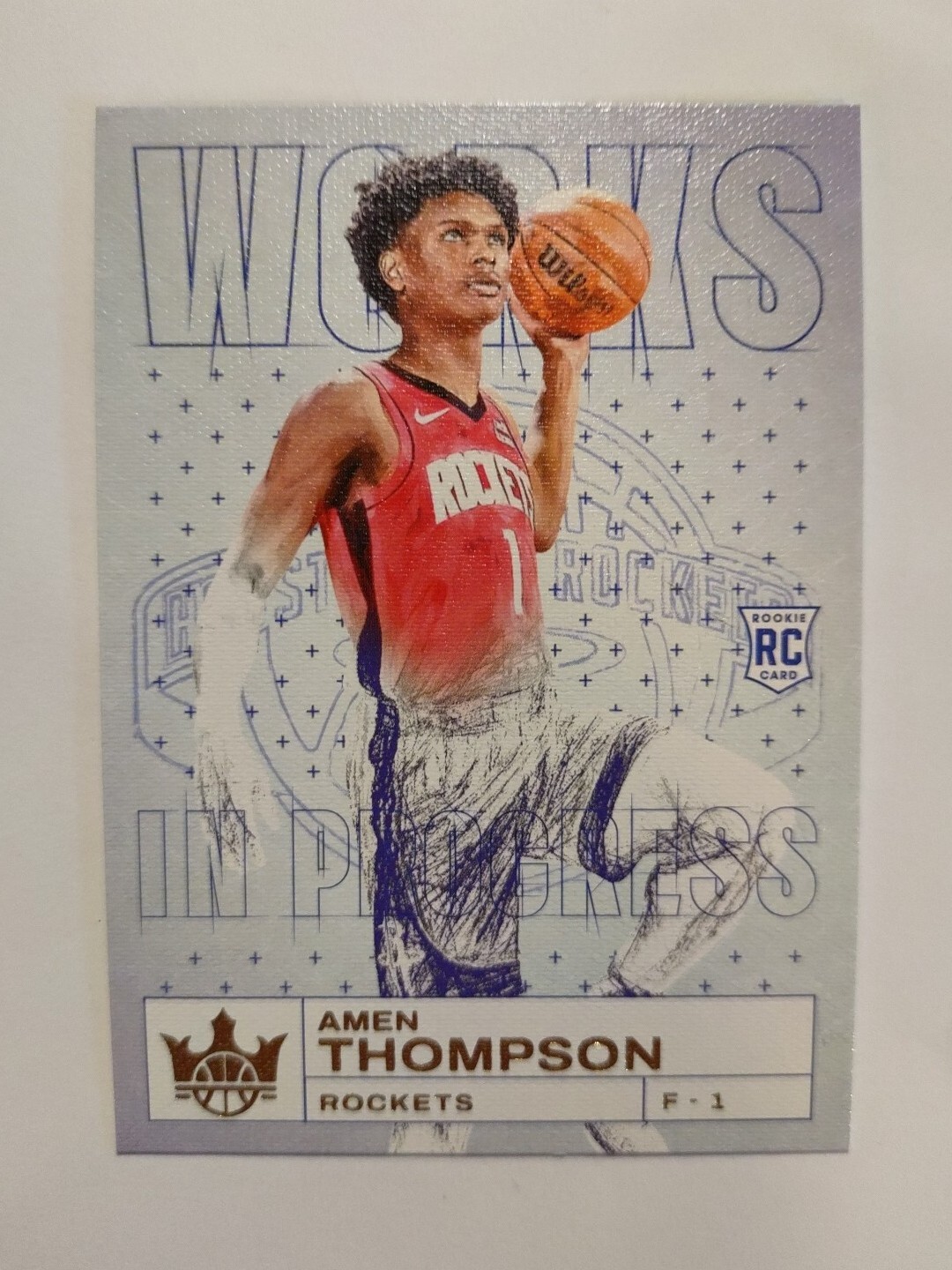 2023-24 Court Kings Basketball Amen Thompson RC Works in Progress Card #12