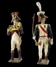 MUSICIEN et TAMBOUR MAJOR EMPIRE par CBG vers 1950  / peinture d'origine