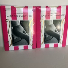2 New Victoria s Secret lasting luxuries Control Top Pantyhose Cream sz med