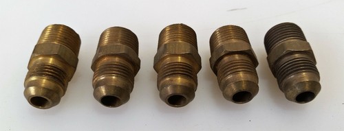 3/8" Inch Male Pipe Thread x 3/8" Inch Male Flare Thread Fitting Adapter 5-Pkg.