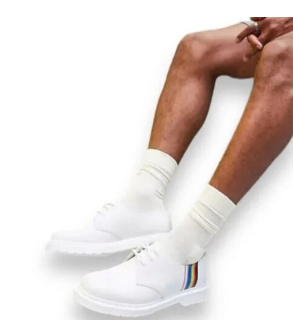NEW Dr. Martens 1461 Pride Oxford Smooth White Rainbow Shoes  display picture 3