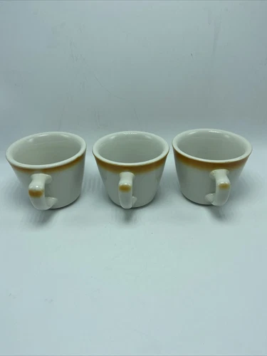 Jackson Custom China Falls Creek PA USA Restaurant Ware Coffee Cups Set of 3 Vtg