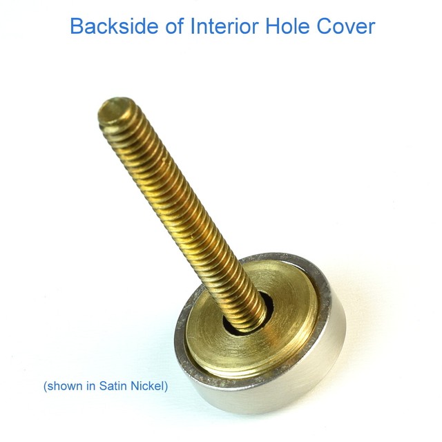 Period brass dummy blank deadbolt cover for hickory door hardware