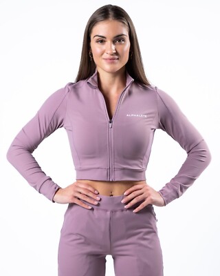 Alphalete- Premium Trace Crop Jacket- Purple Dove