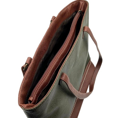 Bolso de Hombro BOC Born Concept Verde Marrón Imitación Cuero Bolso Cartera - Imagen 7 de 9