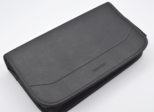 Fellowes CD DVD Carrying Case Media Wallet for 64 Discs Portable Black ...