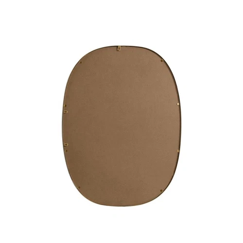 Elegant Decor Brynn 27x36" Oval Modern MDF Wood/Iron Mirror in Brass - Picture 6 of 11