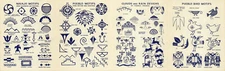 Navajo Pueblo Motifs Bird Clouds Rain Designs Native Indian Symbols Poster Print