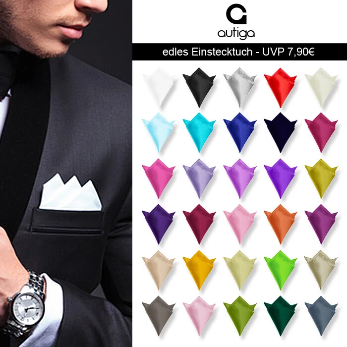 Autiga ® Einstecktuch Kavalierstuch Tuch Taschentuch Polyester Business Hochzeit