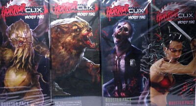 HorrorClix BASE SET Booster pack x 4 (Package Art Set) sealed lot