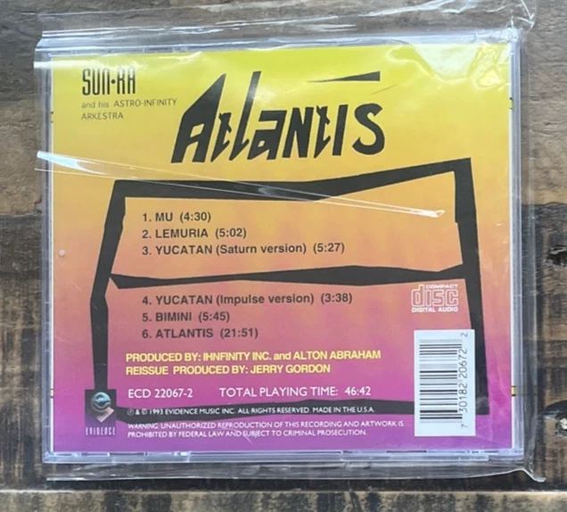 Как новый SUN RA и его ASTRO INFINITY ARKESTRA «Атлантида» компакт-диск - 1993 доказательства США - Изображение 2 из 2