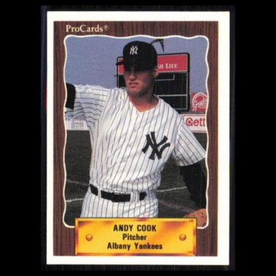 Andy Cook #1031 1990 ProCards Albany-Colonie Yankees Baseball Card MLB NM