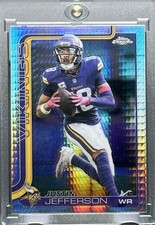 JUSTIN JEFFERSON RARE PULSAR REFRACTOR CHROME SPORTS CARD VIKINGS MINT