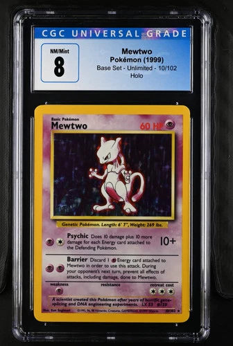1999 Pokemon Base Set Mewtwo CGC 8 #10/102