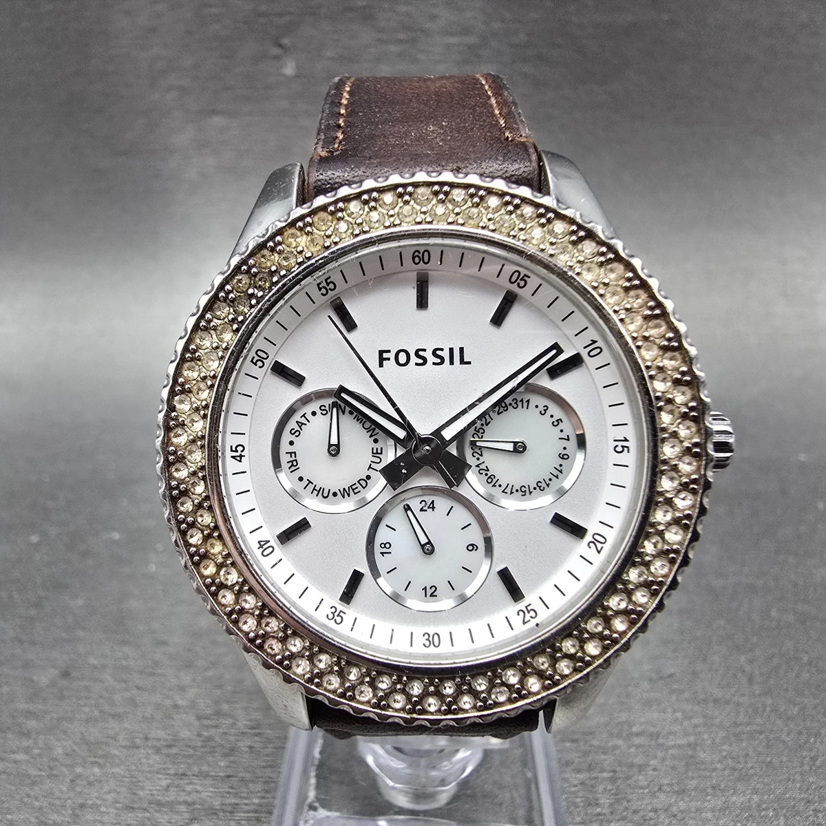 Fossil Stella ES2859 Rose Gold 37.5mm Multi Stainless Steel Ladies Watch Fossil Stella Glitz Rose Gold Multi Function | Mercari main image 2