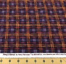 Purple Plaid Benartex 100 cotton fabric sold by the yard 2632