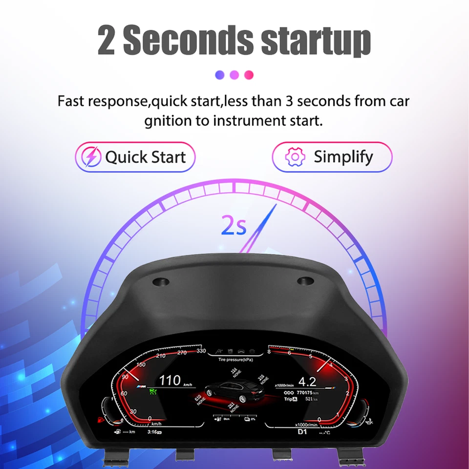 Cuadro de instrumentos digital LCD de 12,3" con HUD para BMW Serie 3/4 F30 F31 F32 F36 Foto 4 de 4