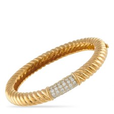 Van Cleef  Arpels Vintage 18K Yellow Gold Diamond Bracelet VC13-061926