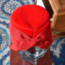Pillbox Red Original Vintage Hats for Women for sale | eBay display picture 2