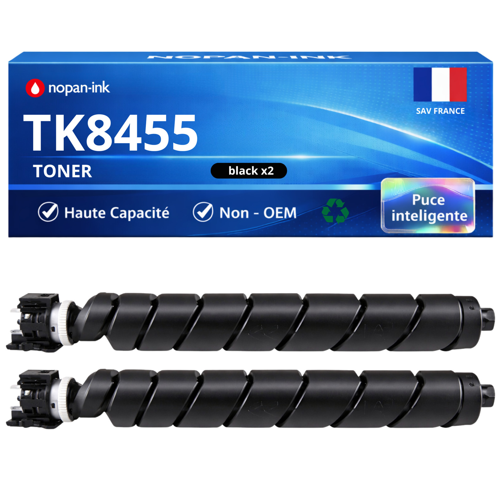 Toner TK-8455K compatible Kyocera noir 1T0C2M0NL0 pour impression de documents de bureau