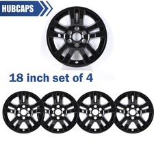 18 Wheel Wheel Skins Black Lacquer Hubcaps For 2014-2018 Chevy Silverado 1500