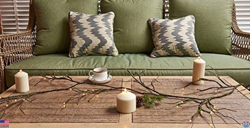 6FT 48 LED Battery Operated Mossy Garland Lights with Timer for Decor - Image 2 of 4