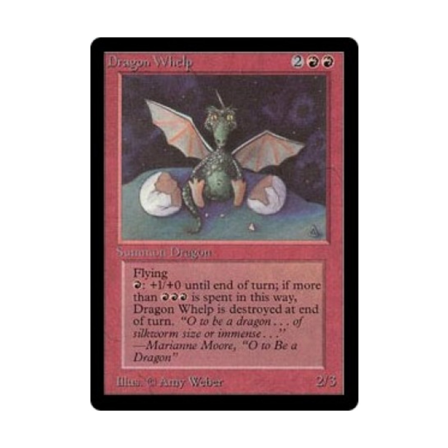 WOTC MtG Beta Dragon Whelp (U) VG