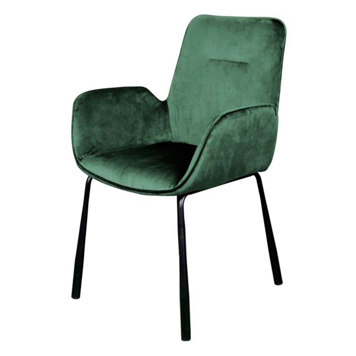Chaise en Velours Vert Eliot 87cm | Assise Ergonomique et Confortable
