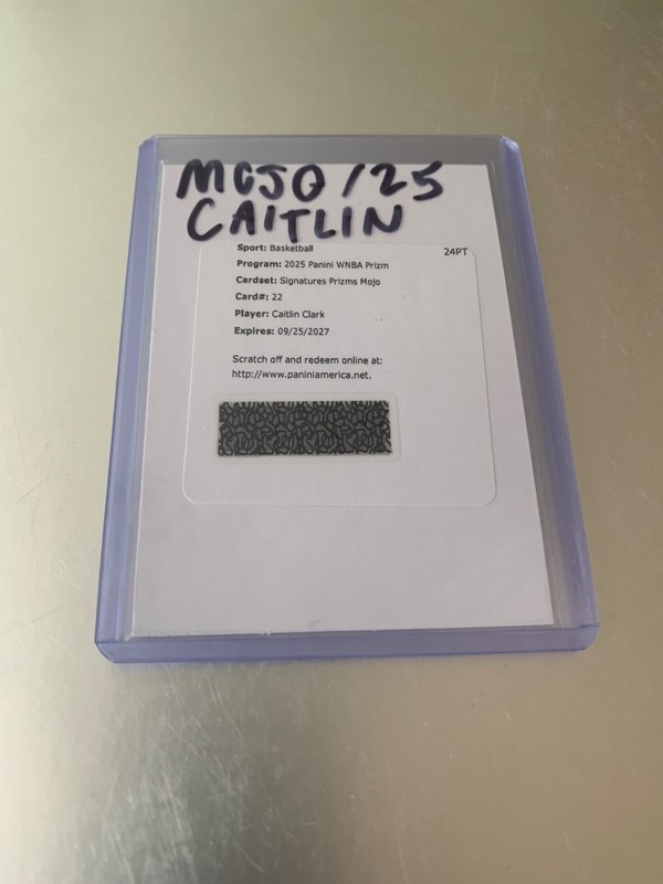 Caitlin Clark 2025 Panini Wnba Prizm Signatures Mojo Auto/25!