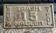 1950s-60s Era-rare Minnesota Trash Hauler-license plate-South Saint Paul # 15