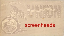 ANTIQUE CIVIL WAR PATRIOTIC COVER "The Loyal States Pennsylvania" REAGLES & CO.