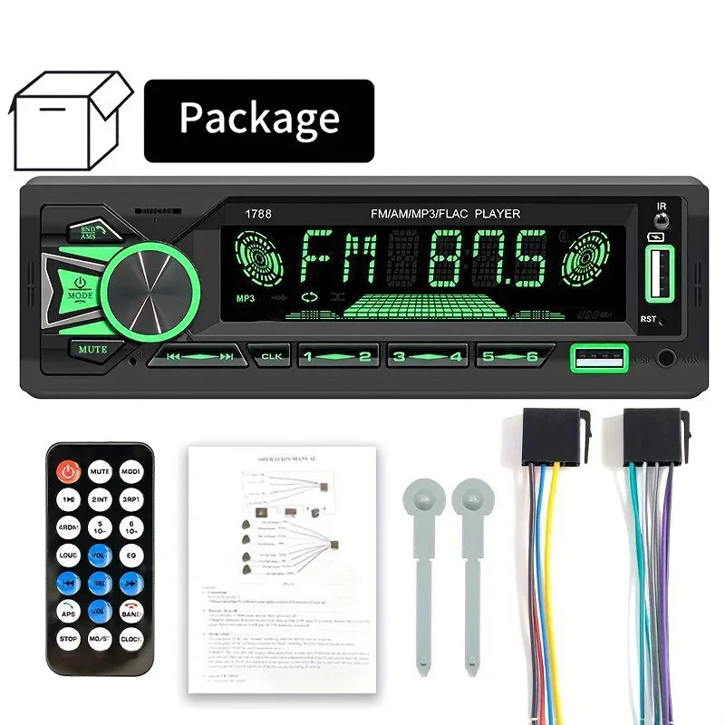 Bluetooth Car FM Radio MP3 Player In-Dash SD USB AUX AM/FM Stereo Audio Receiver
