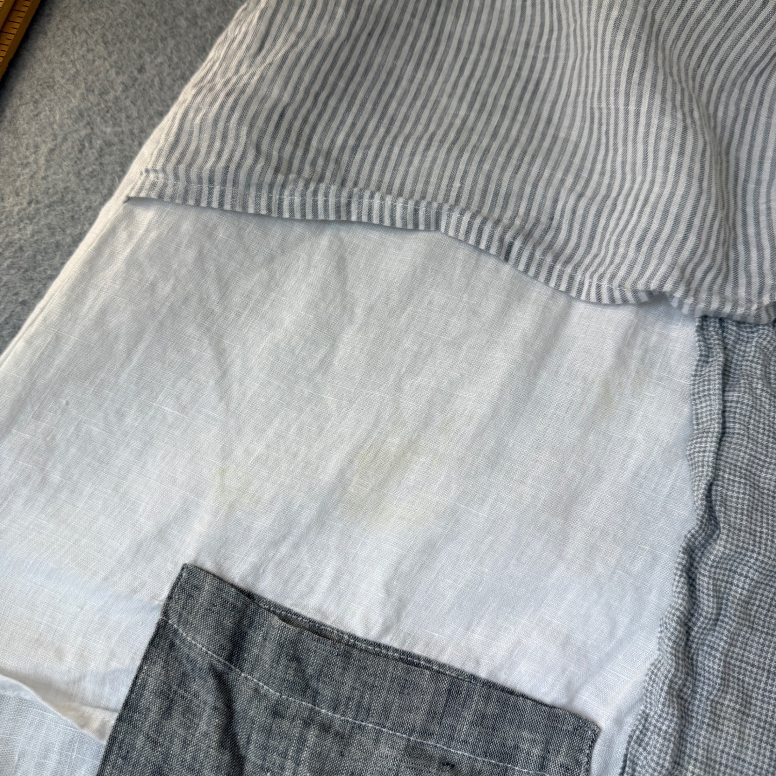 Christopher Calvin Linen Patchwork Top Asymmetric… - image 12