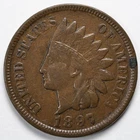 1897 Indian Head Penny Cent Very Fine/Extremely Fine (VF/XF)