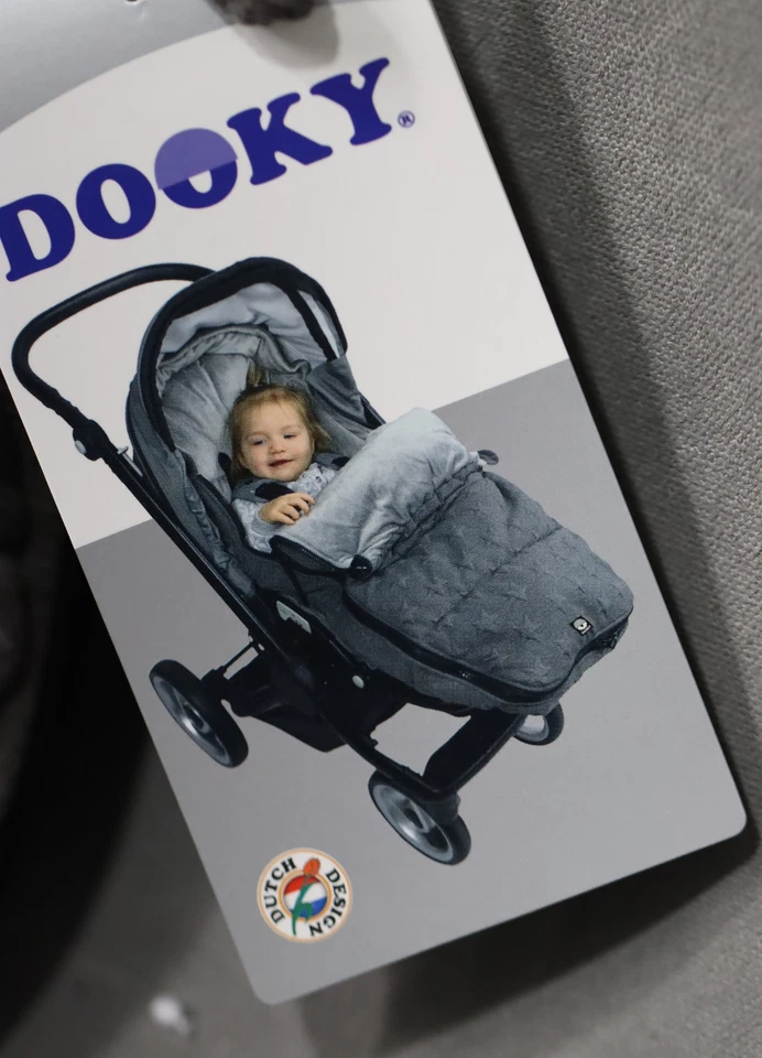 Dooky™ Universal Cochecito de Bebé Saco de Dormir Saco Grande 6-36 MonKnitted Gris Foto 4 de 4