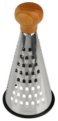 Fackelmann Reibe konisch Ø 11 x 24,5 cm Küchenreibe 3 Reibflächen Edelstahl