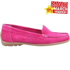 Riva Torella Womens Leather Casual Dress Fashion Slip-On Moccasin Shoes Pink