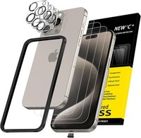 New'c 3X Panzer Schutz Glas Iphone 15 Pro Max 6,7 Zoll Kamera Schutz Glas